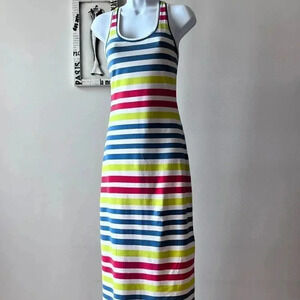 Rachel Roy Striped Racerback Tank Maxi Dress Size XS